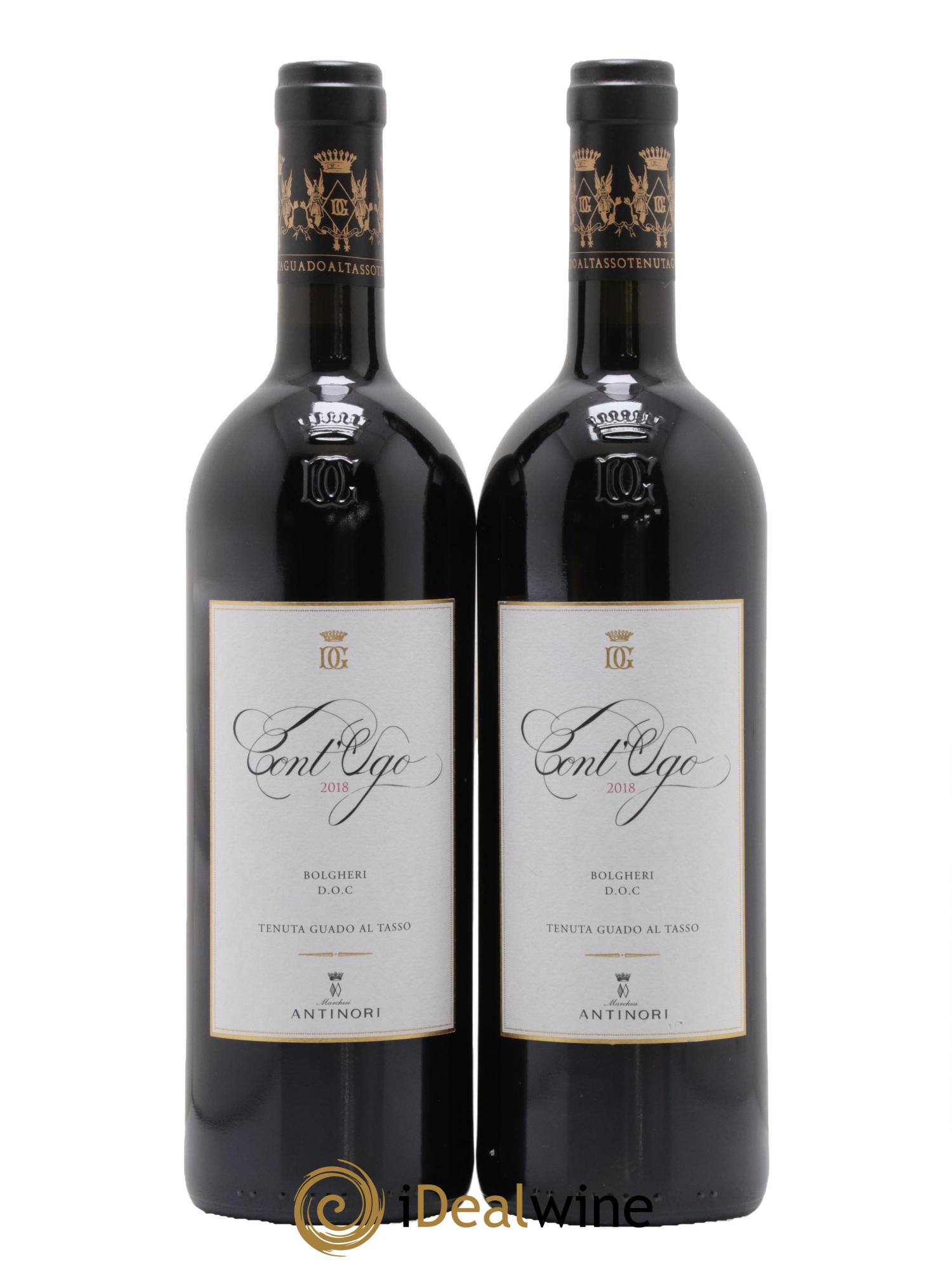 Bolgheri DOC Cont'Ugo Tenuta Guado al Tasso - Marchesi Antinori 2018 - Lot de 2 bouteilles - 0