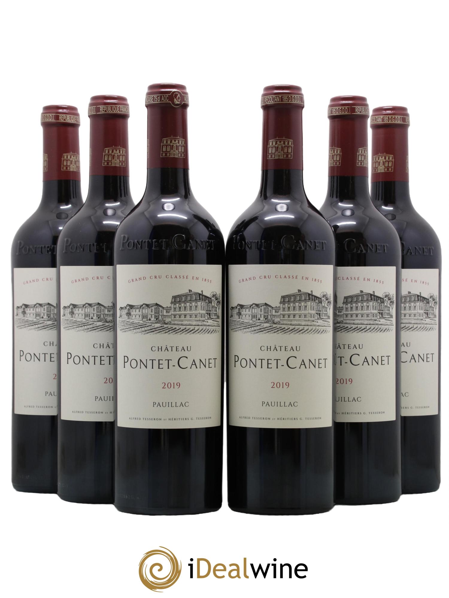Château Pontet Canet 5ème Grand Cru Classé 2019 - Lot de 6 bouteilles - 0