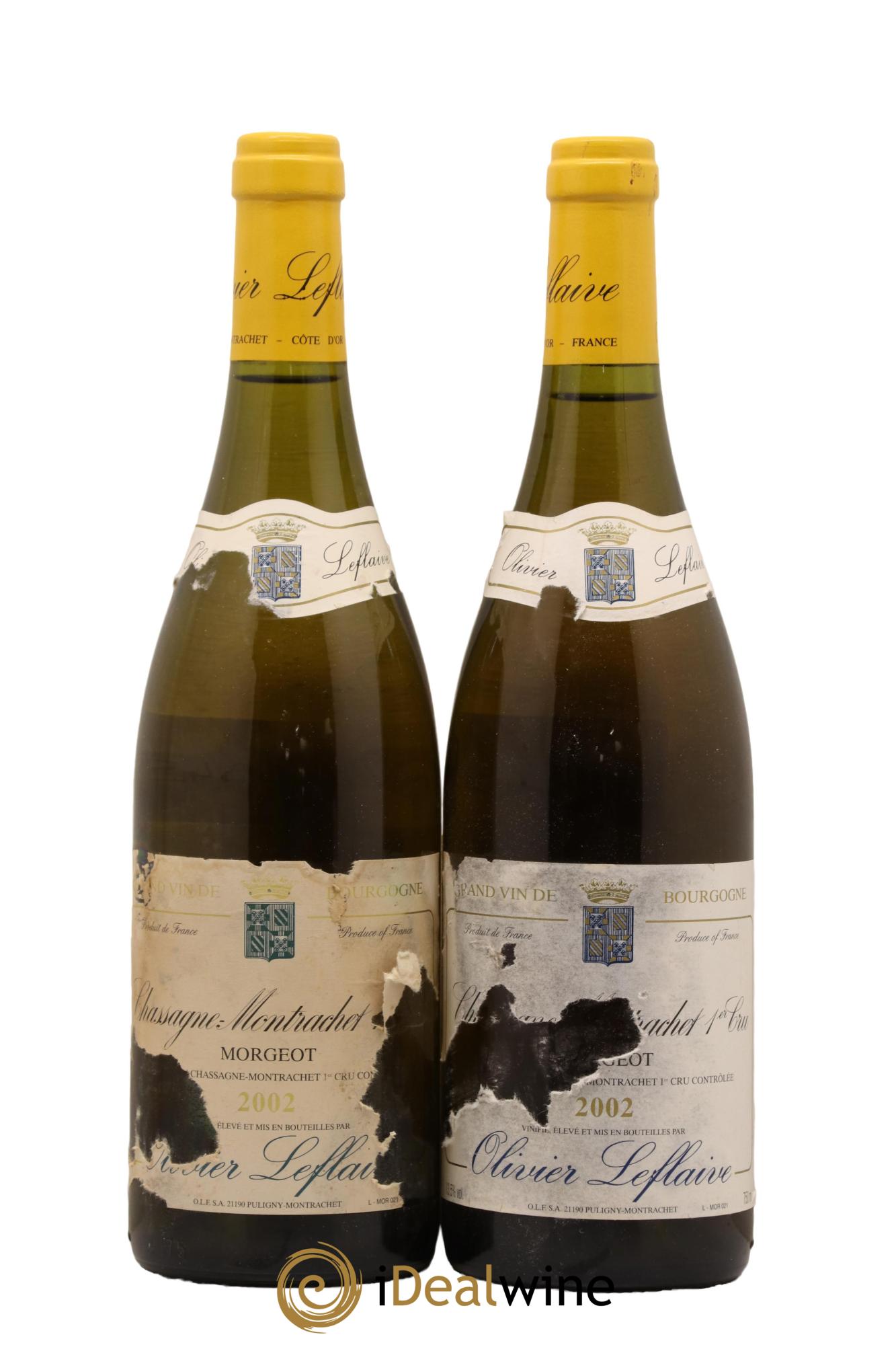 Chassagne-Montrachet 1er Cru Morgeot Olivier Leflaive 2002 - Lot de 2 bouteilles - 0
