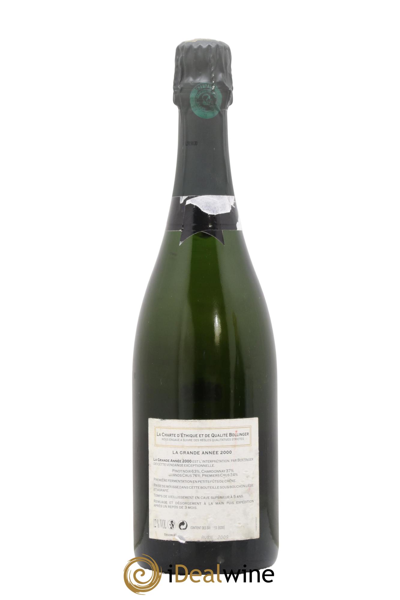 Grande Année Brut Bollinger 2000 - Lotto di 1 bottiglia - 1