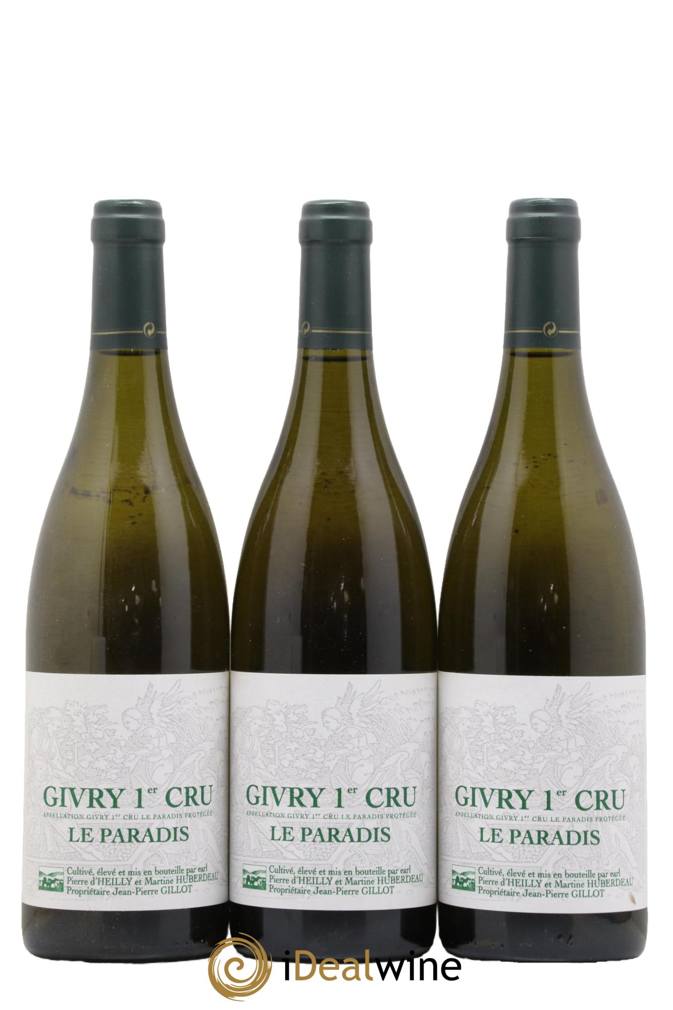Givry 1er Cru Le Paradis Jean-Pierre Gillot 2015 - Lot de 3 bouteilles - 0