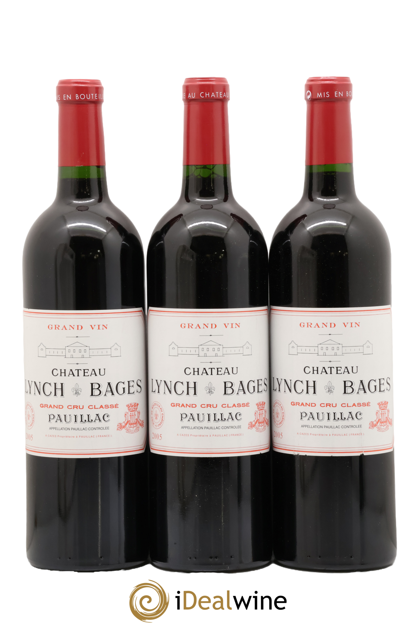 Château Lynch Bages 5ème Grand Cru Classé 2005 - Lot de 3 bouteilles - 0