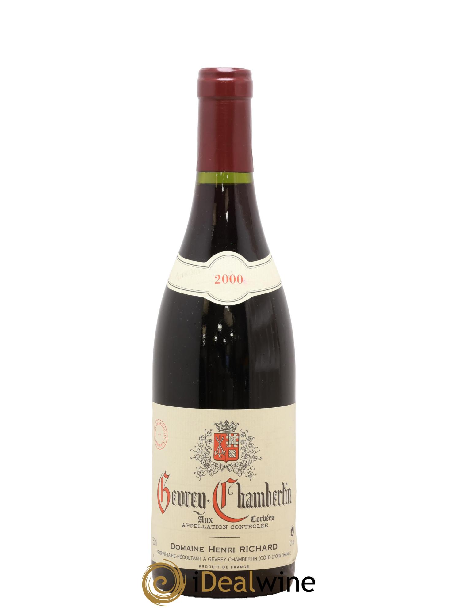 Gevrey-Chambertin Aux Corvées Henri Richard 2000 - Lot de 1 bouteille - 0