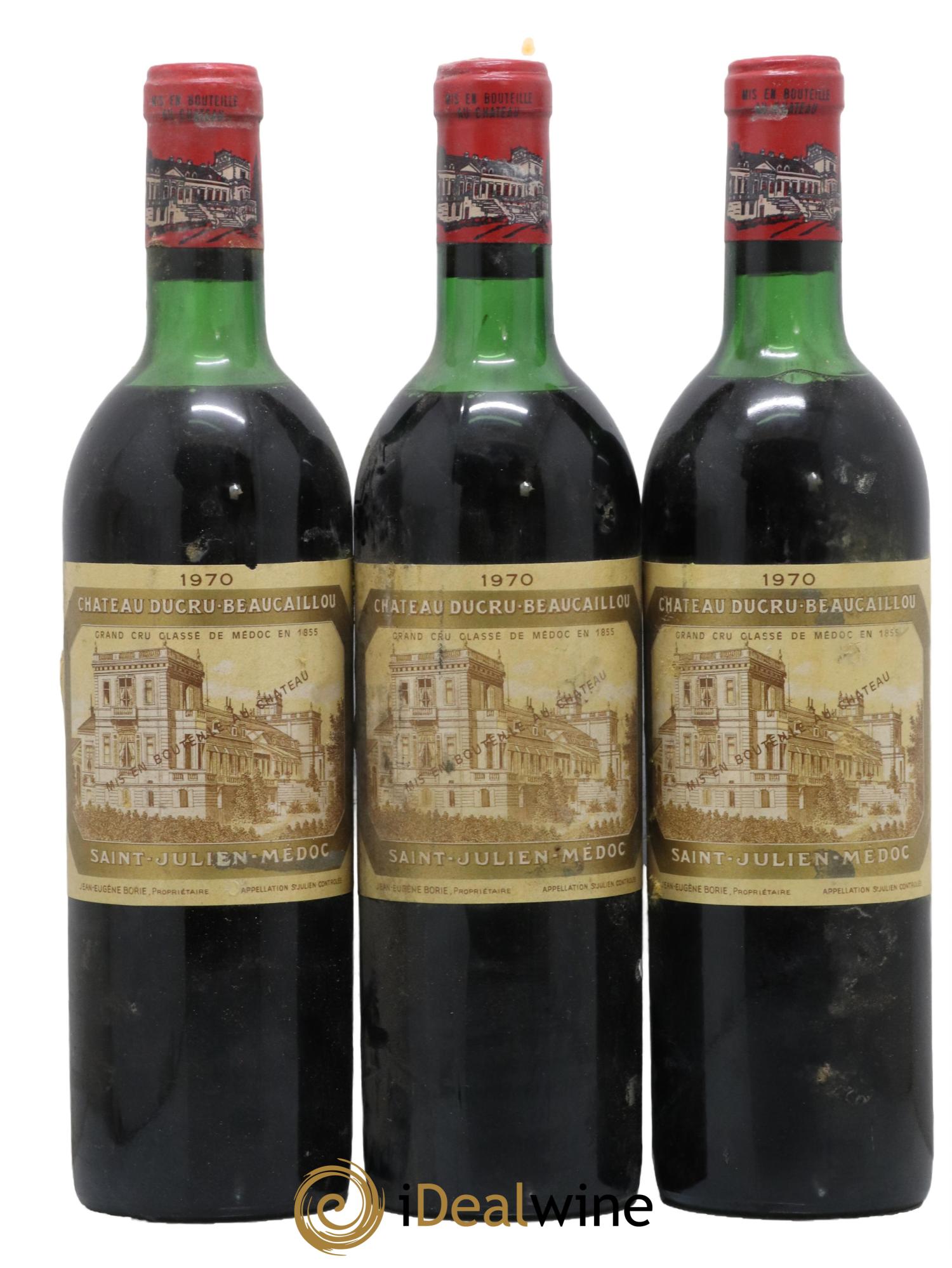 Château Ducru Beaucaillou 2ème Grand Cru Classé 1970 - Posten von 3 Flaschen - 0