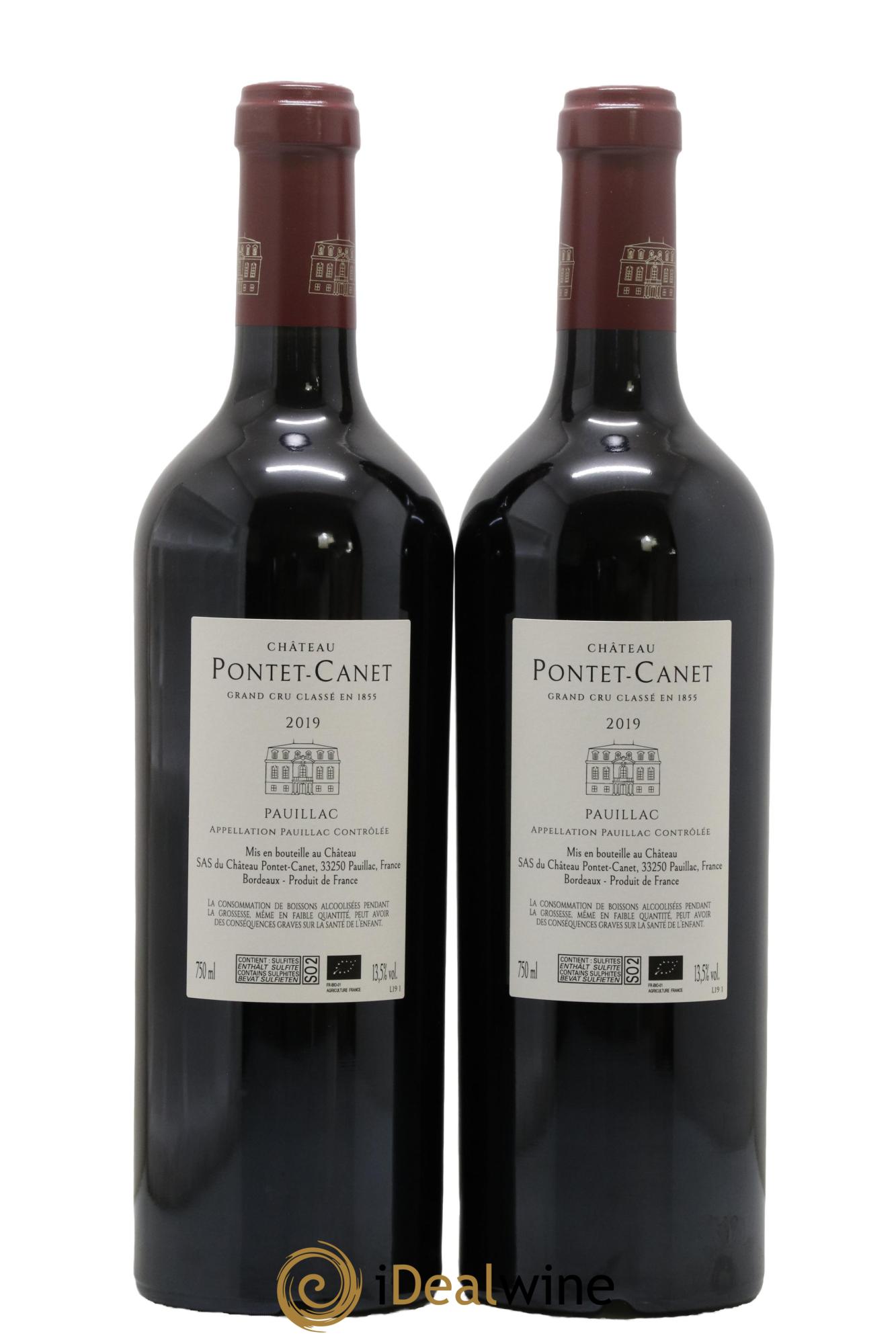 Château Pontet Canet 5ème Grand Cru Classé 2019 - Lot of 2 bottles - 1