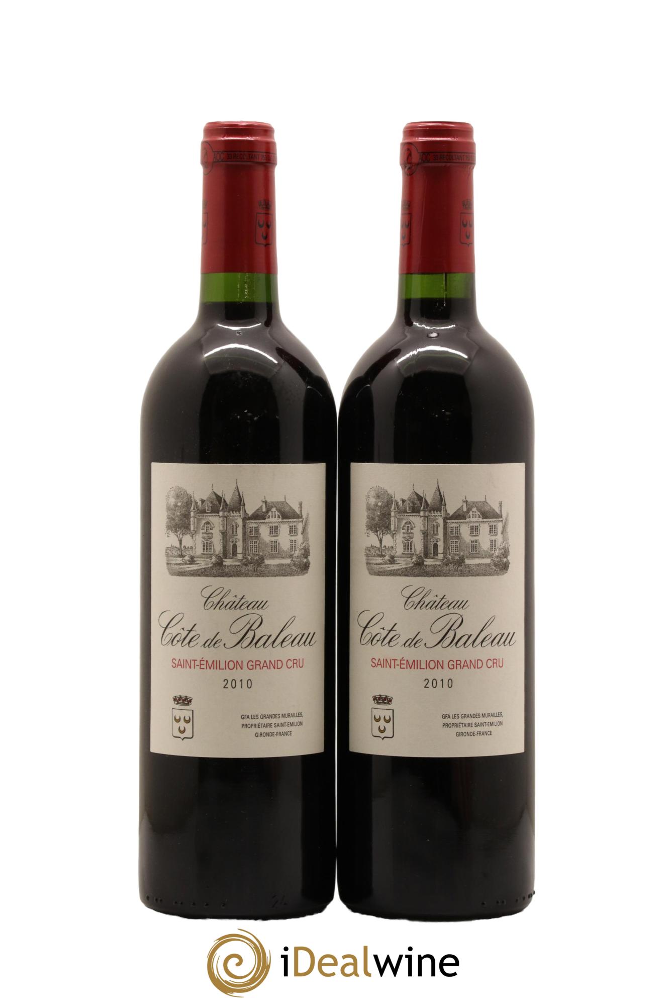 Château Côte de Baleau Grand Cru Classé 2010 - Lot de 2 bouteilles - 0