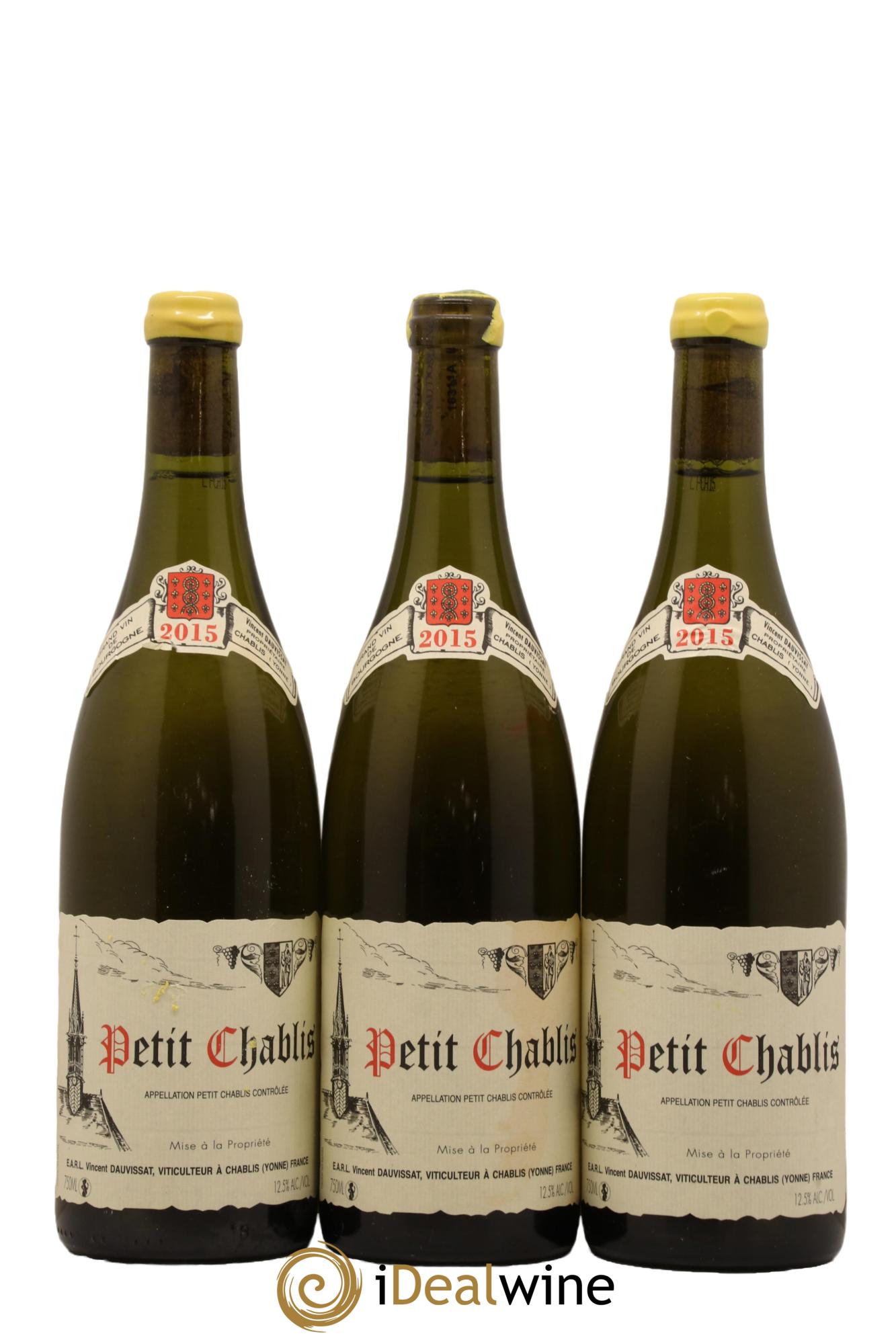 Petit Chablis Vincent Dauvissat (Domaine) 2015 - Lot de 3 bouteilles - 0
