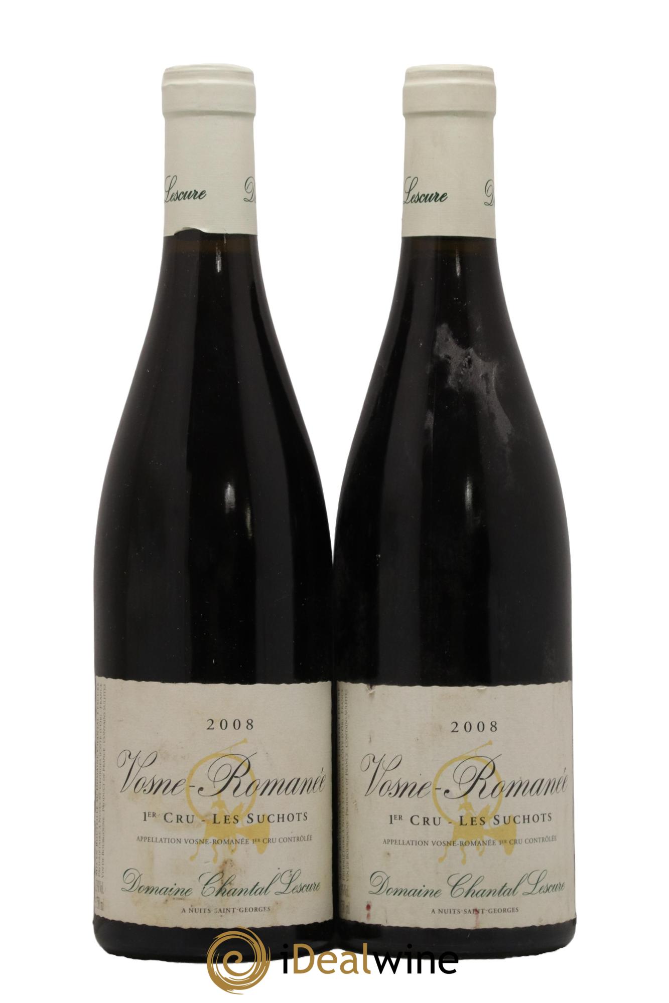 Vosne-Romanée 1er Cru Les Suchots Chantal Lescure 2008 - Lot de 2 bouteilles - 0