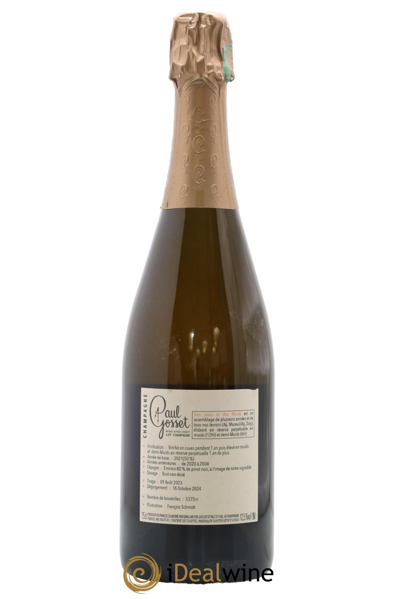 Des Jours et Des Muids Paul Gosset - Lot of 1 bottle - 1