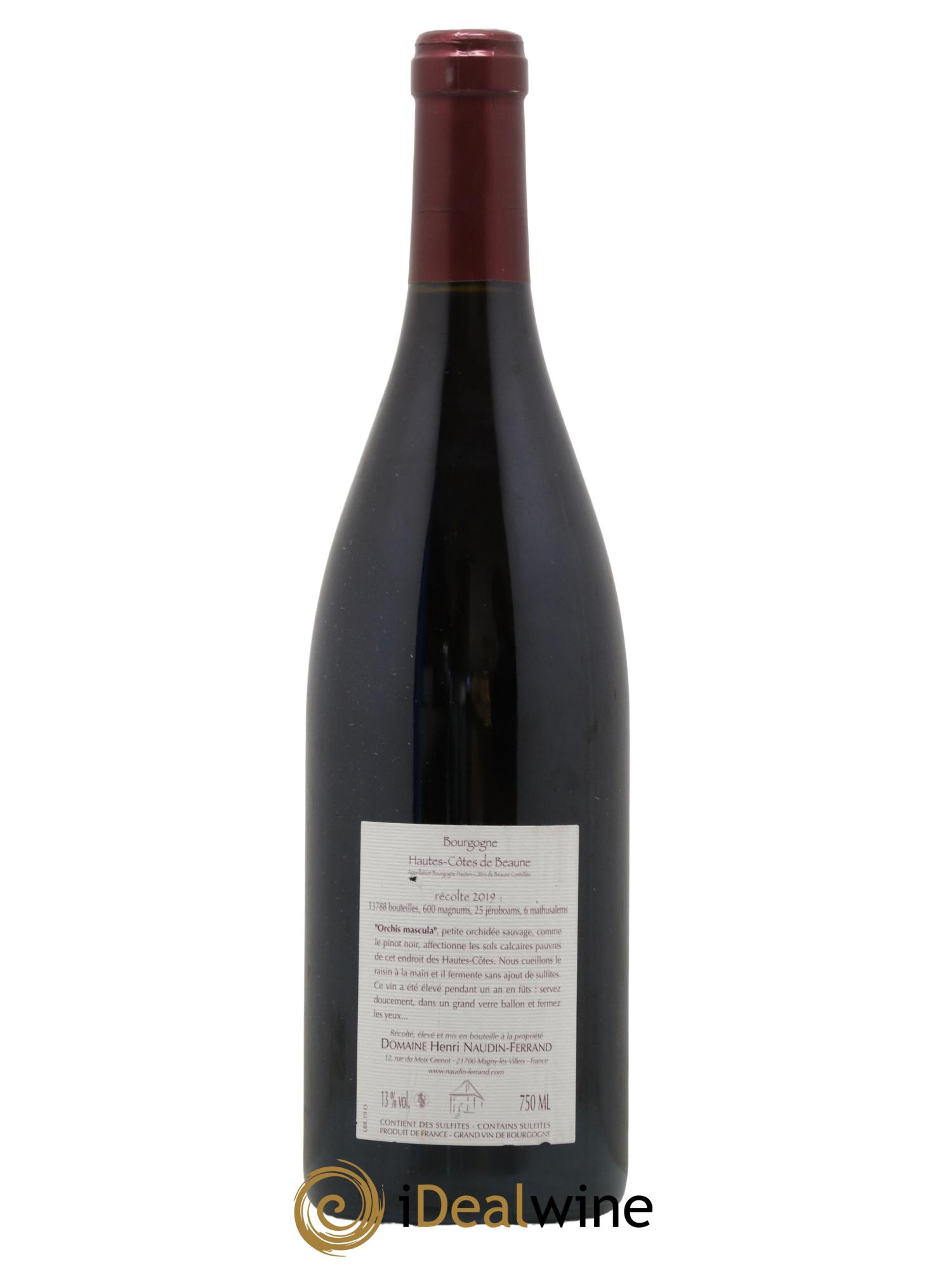 Hautes-Côtes de Beaune Orchis Mascula Naudin-Ferrand (Domaine) 2019 - Lot de 1 bouteille - 1