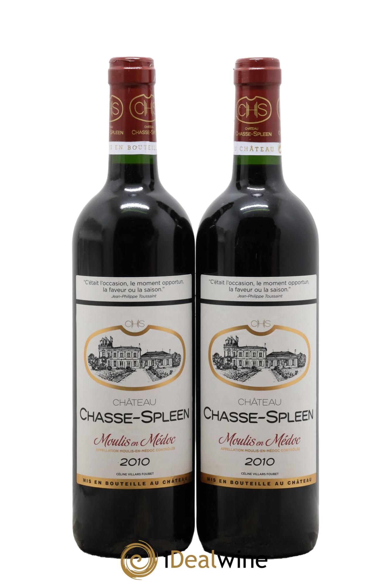 Château Chasse Spleen 2010 - Posten von 2 Flaschen - 0