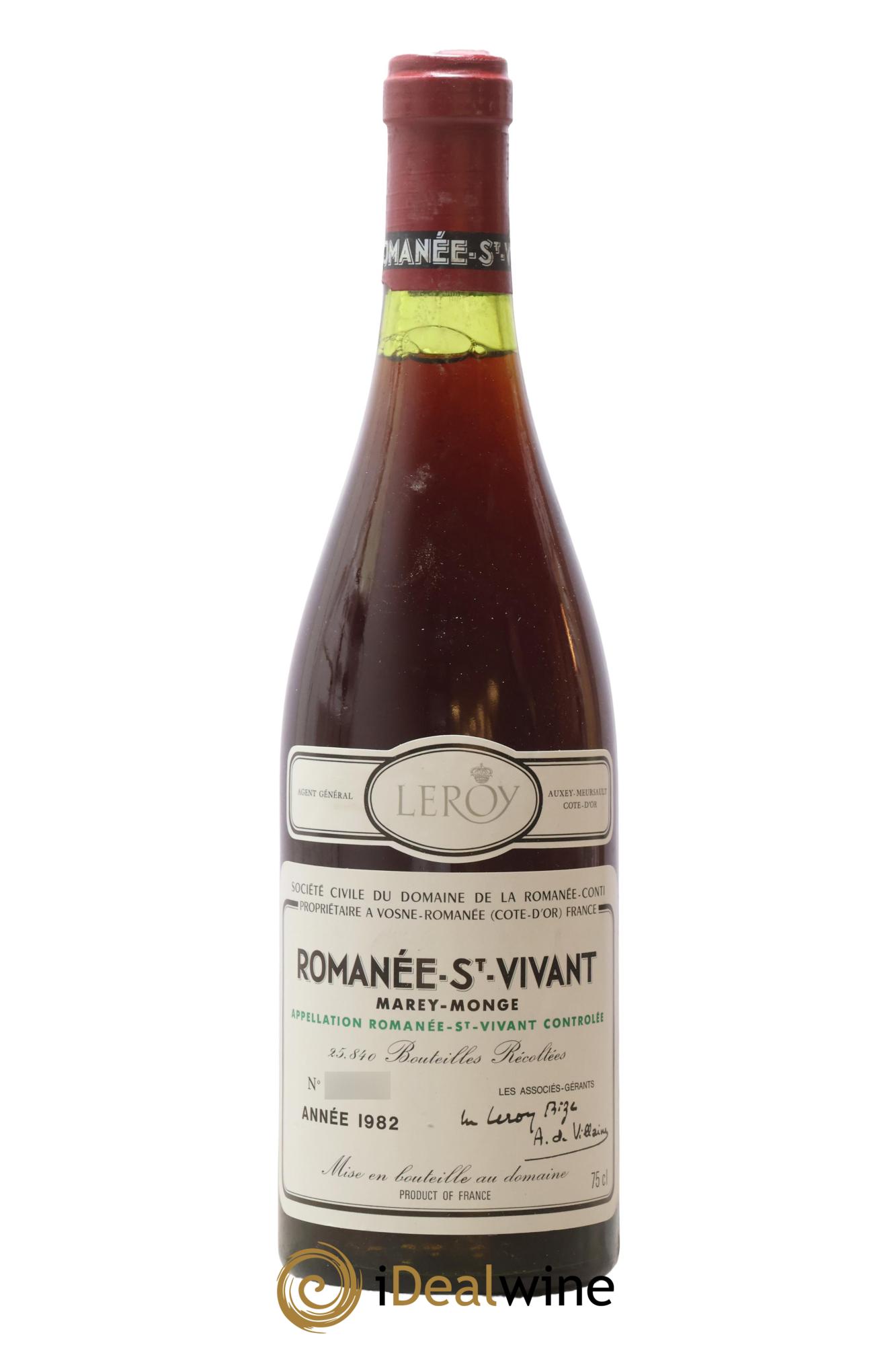 Romanée-Saint-Vivant Grand Cru Domaine de la Romanée-Conti 1982 - Lot de 1 bouteille - 0
