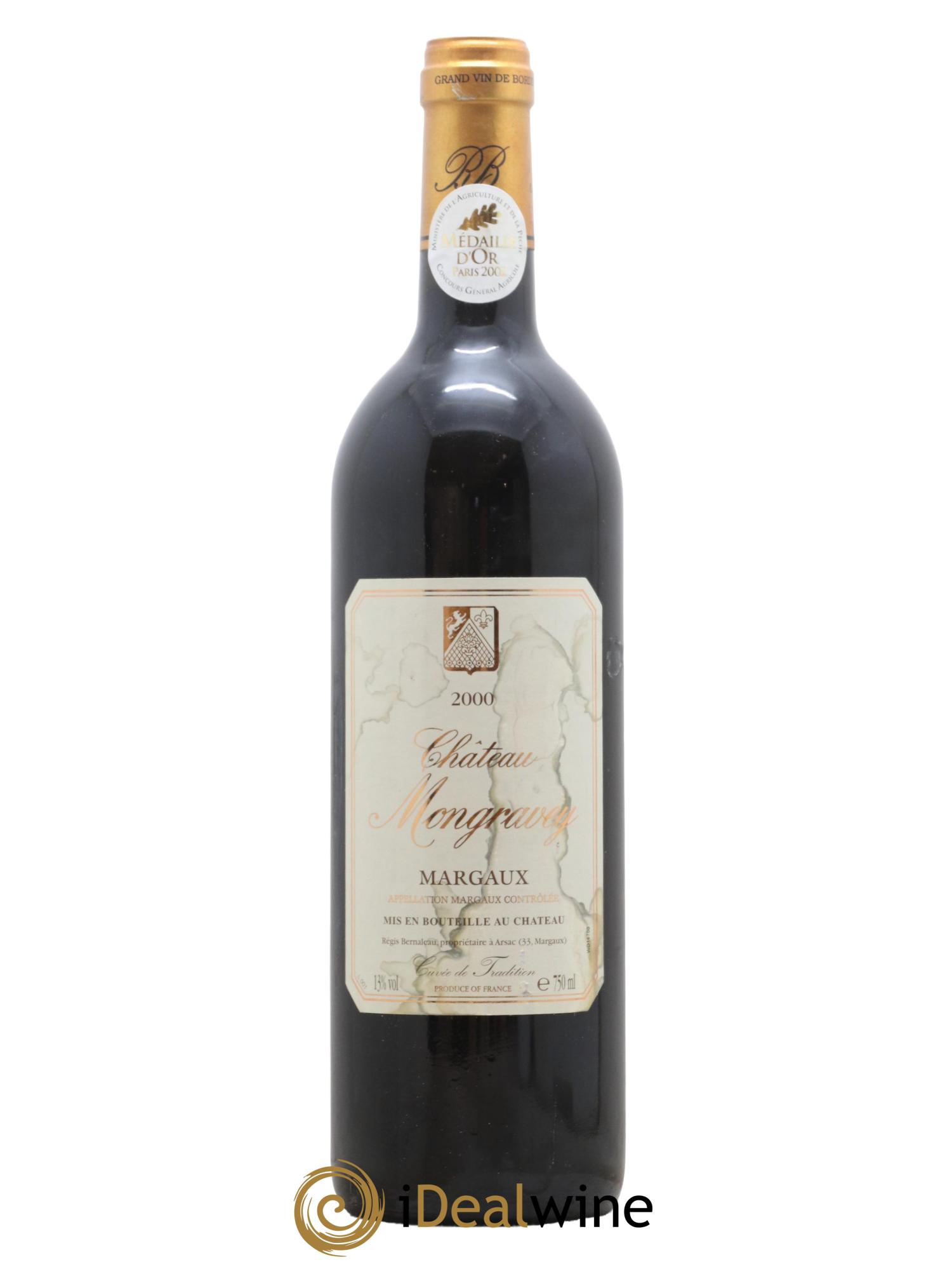 Bordeaux Margaux Chateau Mongravey 2000 - Lot de 1 bouteille - 0