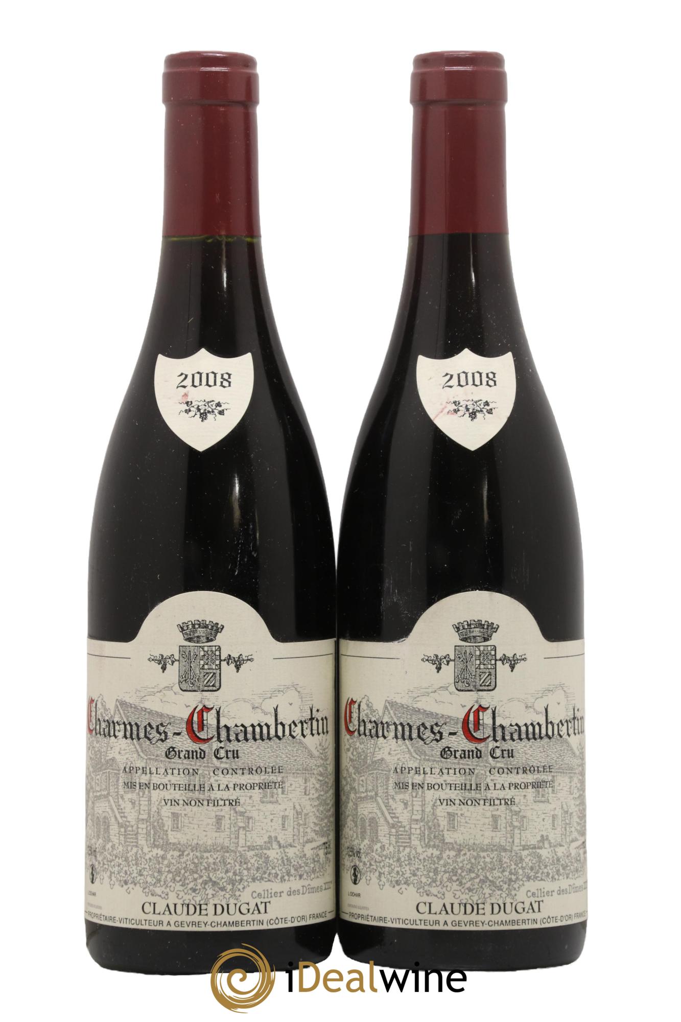 Charmes-Chambertin Grand Cru Claude Dugat 2008 - Lot de 2 bouteilles - 0