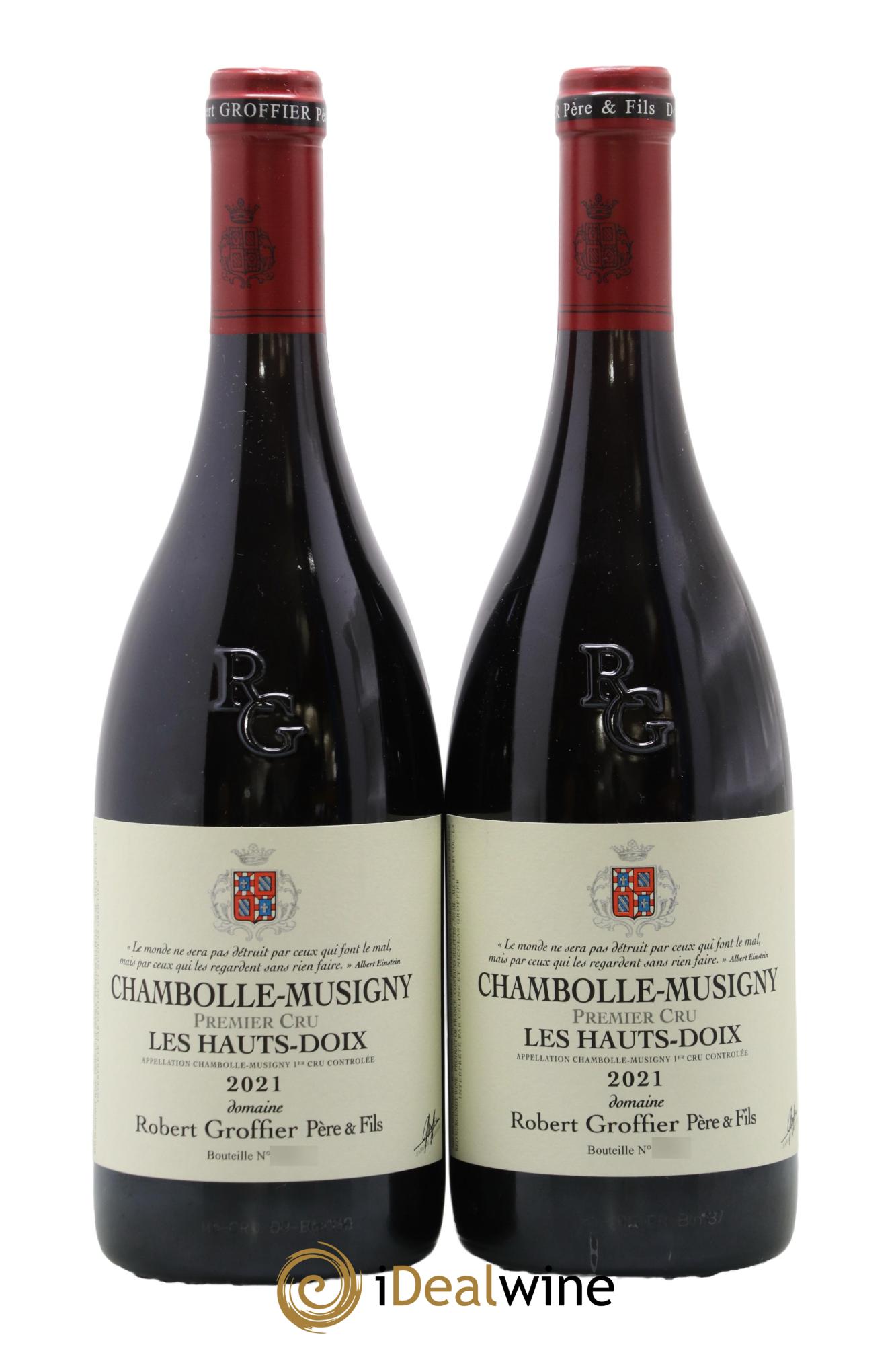 Chambolle-Musigny 1er Cru Les Hauts Doix Robert Groffier Père & Fils (Domaine) 2021 - Lot de 2 bouteilles - 0