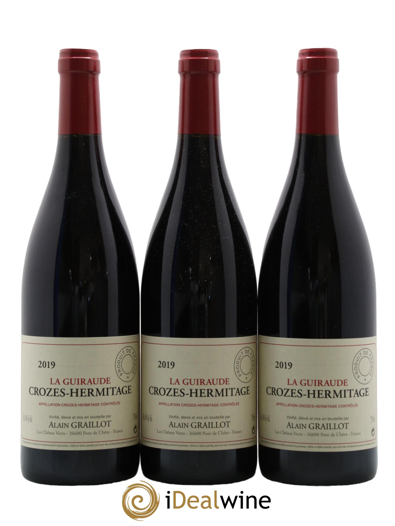 Crozes-Hermitage La Guiraude Domaine Graillot 2019 - Lot de 3 bouteilles - 0