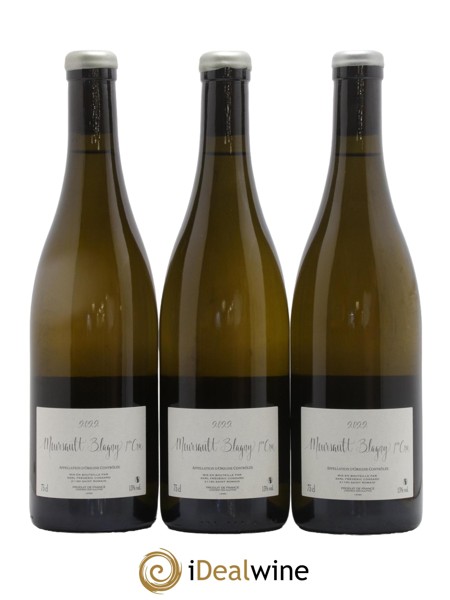 Meursault 1er Cru Blagny Fraté Frédéric Cossard Blagny Fraté Frédéric Cossard 2022 - Lot de 3 bouteilles - 1