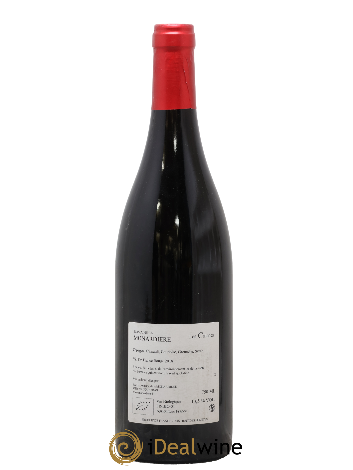 Côtes-du-Rhône (anciennement Vacqueyras) Les Calades La Monardière (Domaine) 2018 - Lot de 1 bouteille - 1