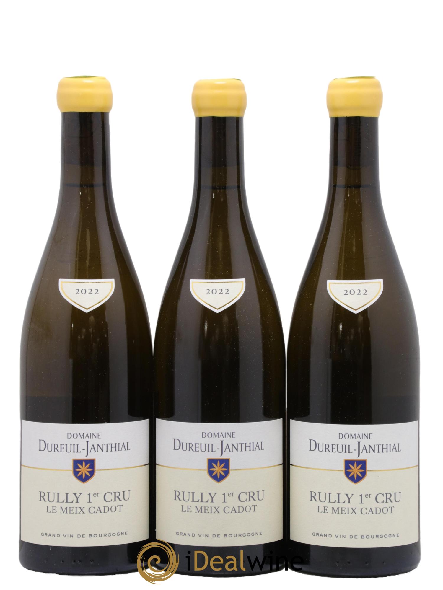 Rully 1er Cru Le Meix Cadot Vincent Dureuil-Janthial 2022 - Lot de 3 bouteilles - 0
