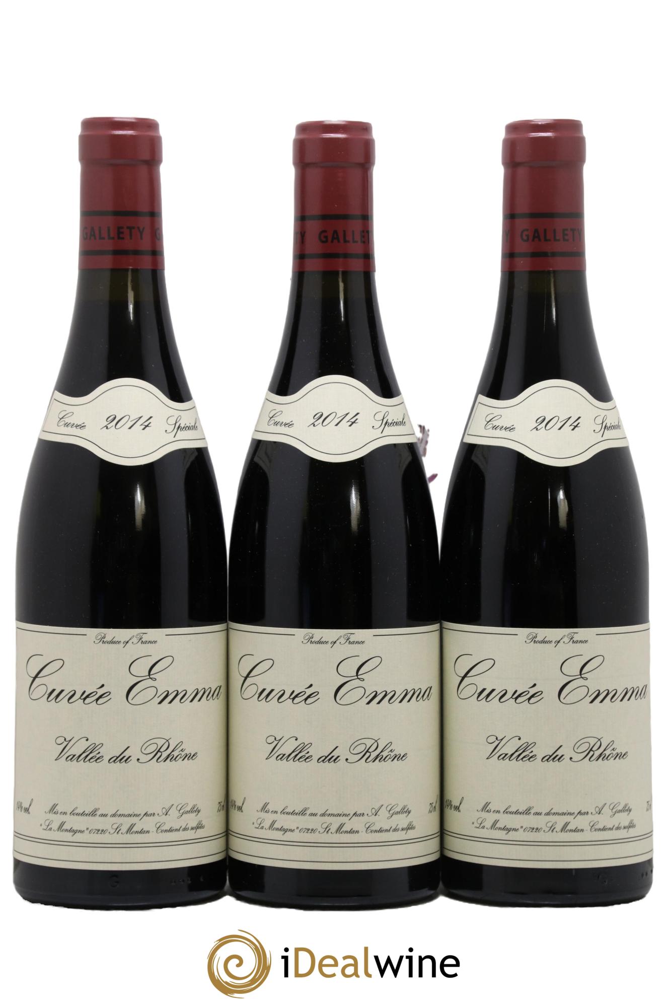 Côtes du Vivarais Cuvée Emma Gallety (Domaine) 2014 - Lot de 3 bouteilles - 0