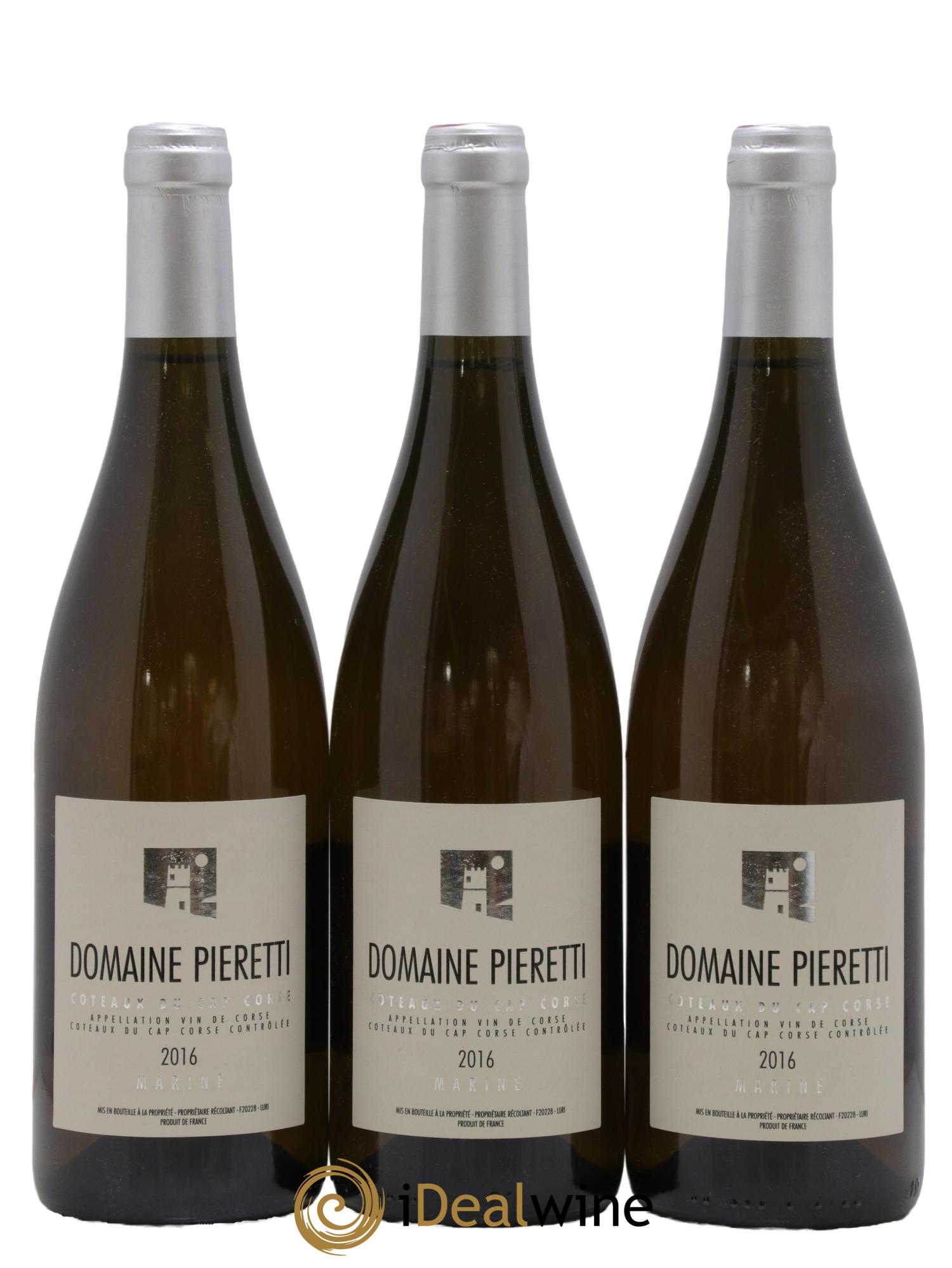 Vin de Corse Cap Corse Marine Domaine Pieretti 2016 - Lotto di 3 bottiglie - 0