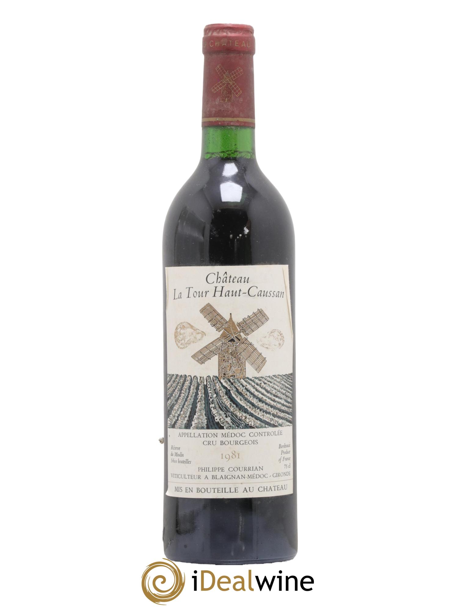 Château Tour Haut-Caussan Cru Bourgeois 1981 - Lot de 1 bouteille - 0