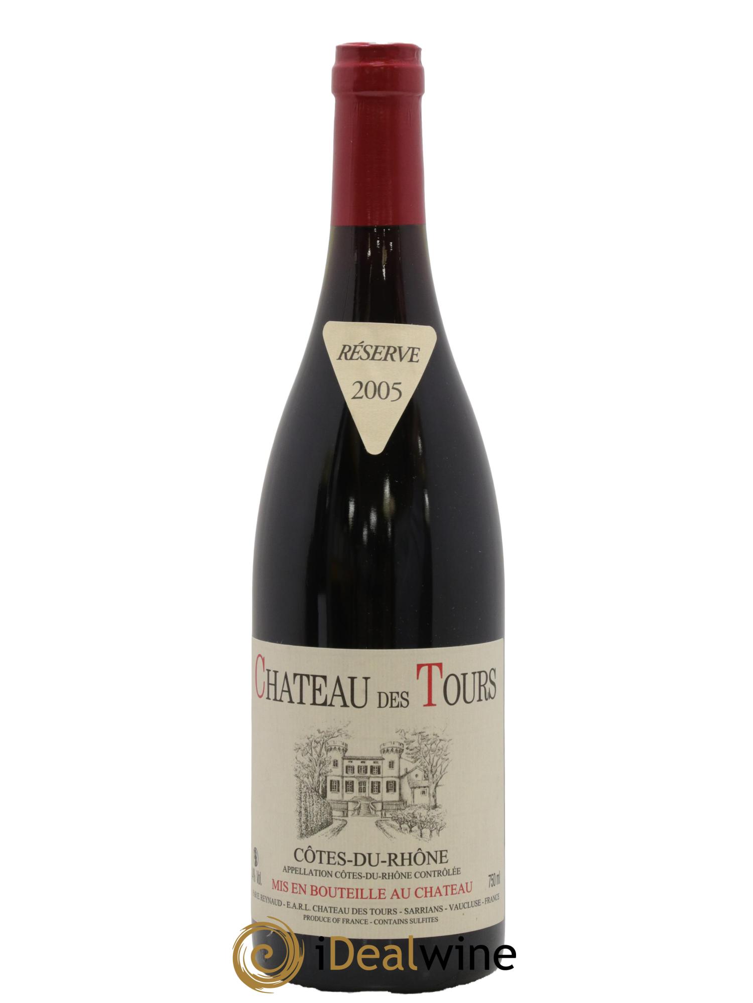 Côtes-du-Rhône Château des Tours Emmanuel Reynaud 2005 - Lot de 1 bouteille - 0