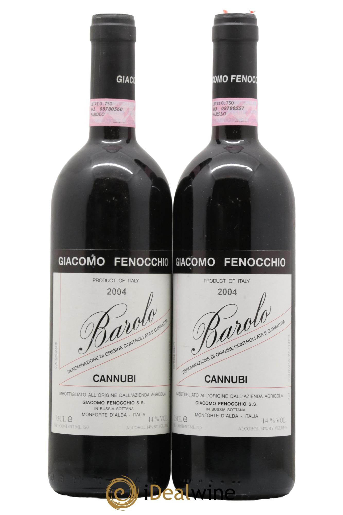 Barolo DOCG Cannubi Fenocchio 2004 - Lotto di 2 bottiglie - 0