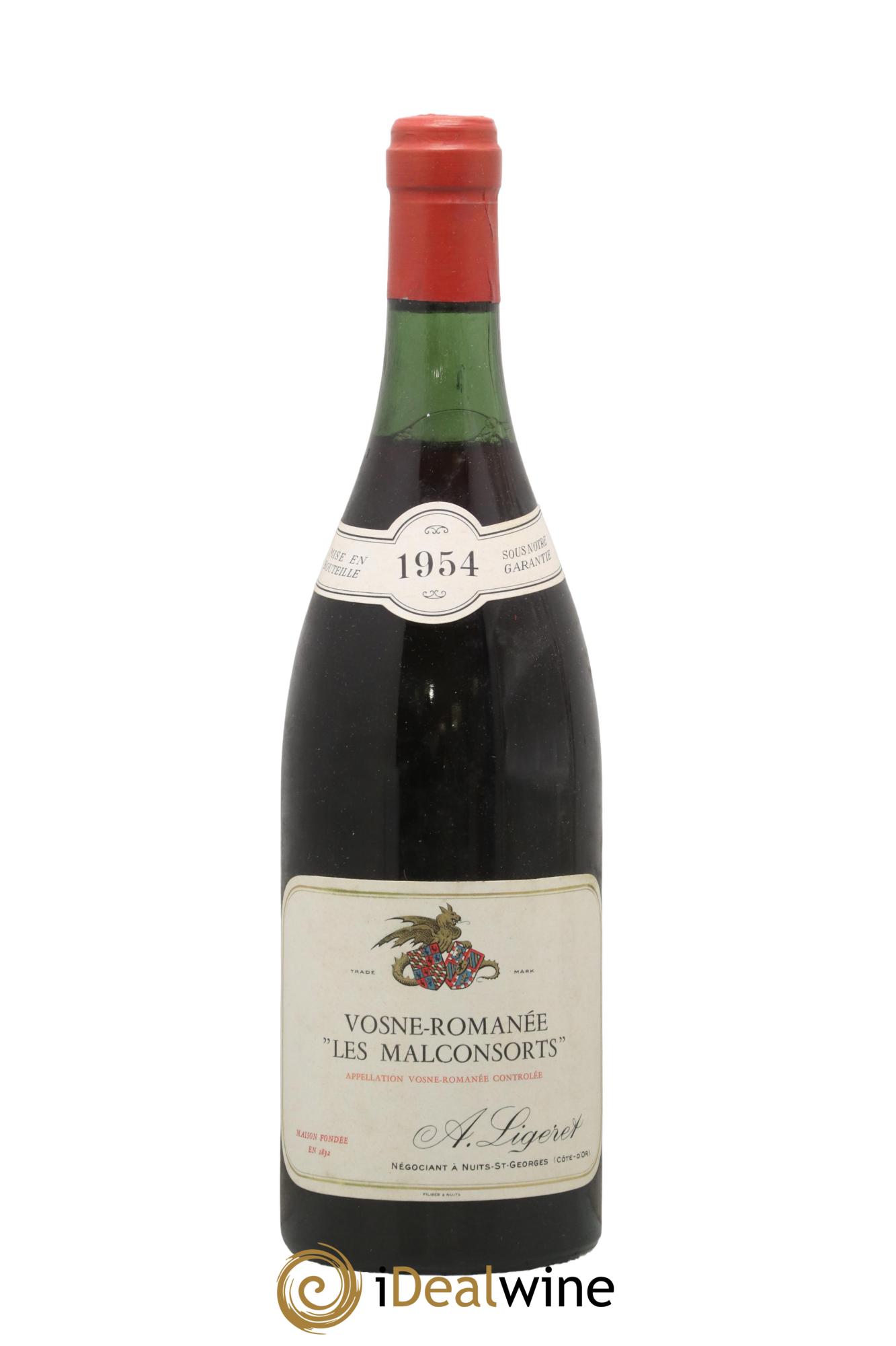 Vosne-Romanée Les Malconsorts A. Ligeret 1954 - Lot de 1 bouteille - 0