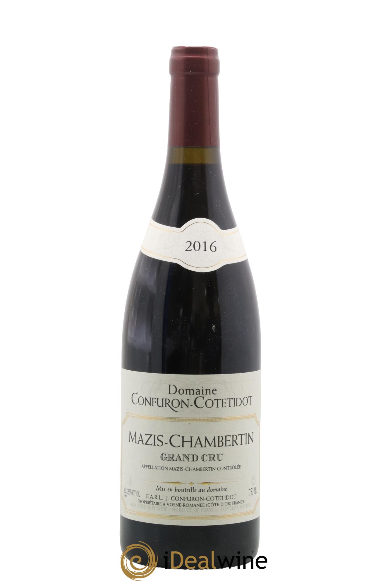Mazis-Chambertin Grand Cru Confuron-Cotetidot 2016 - Lot de 1 bouteille - 0