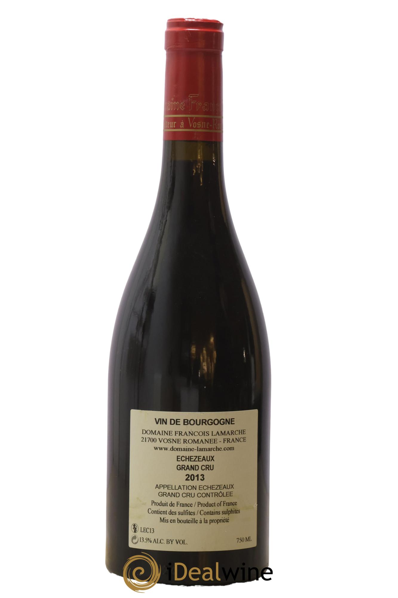 Echezeaux Grand Cru Lamarche (Domaine) 2013 - Lot de 1 bouteille - 1