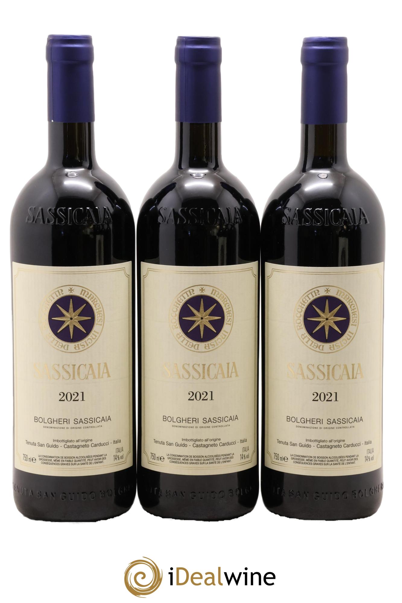 Bolgheri DOC Sassicaia Tenuta San Guido 2021 - Posten von 6 Flaschen - 1
