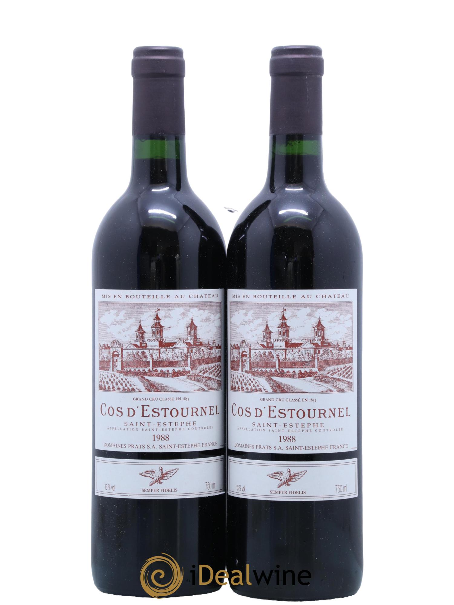 Cos d'Estournel 2ème Grand Cru Classé 1988 - Lot de 2 bouteilles - 0