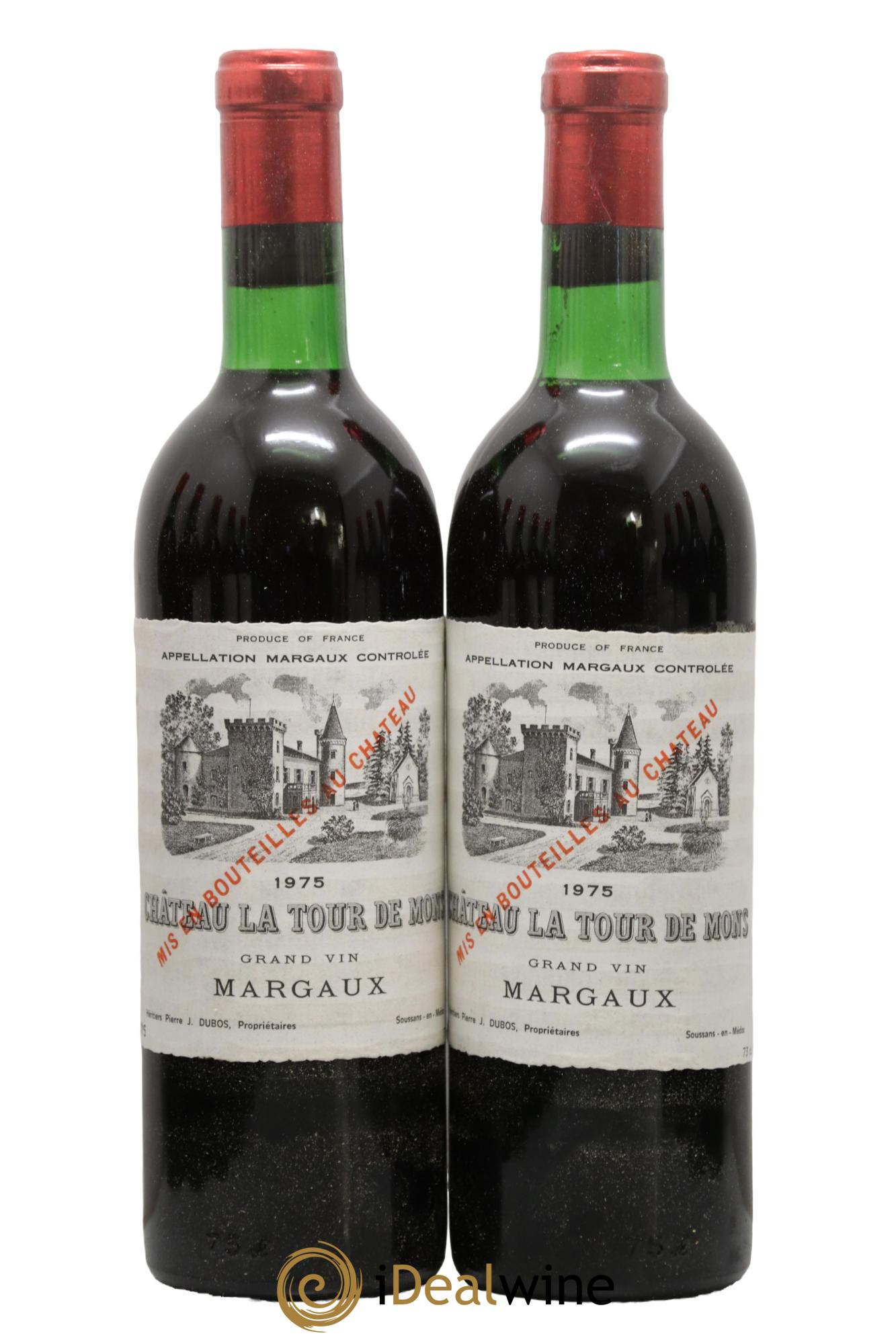 Château la Tour de Mons Cru Bourgeois 1975 - Posten von 2 Flaschen - 0