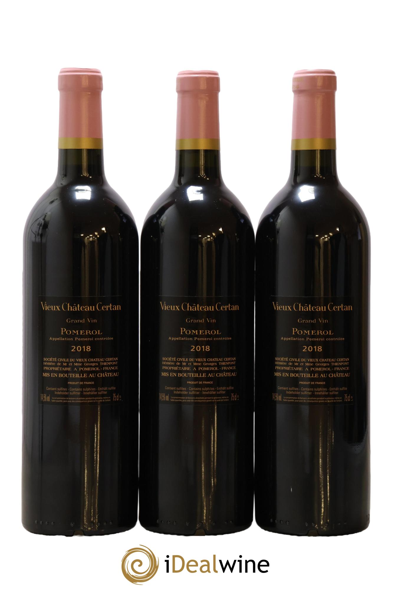 Vieux Château Certan 2018 - Lot of 3 bottles - 1