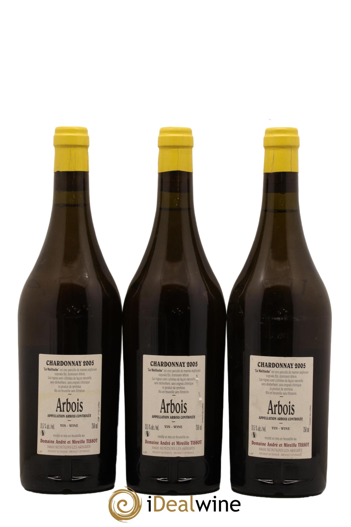 Arbois La Mailloche Bénédicte et Stéphane Tissot 2005 - Posten von 3 Flaschen - 1