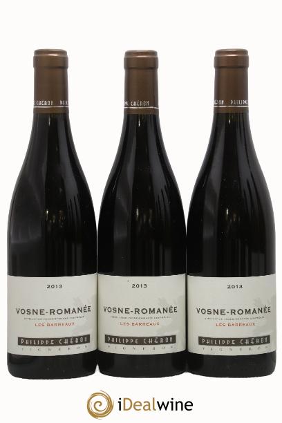 Vosne-Romanée Les Barreaux Philippe Chéron 2013 - Lot of 3 bottles - 0
