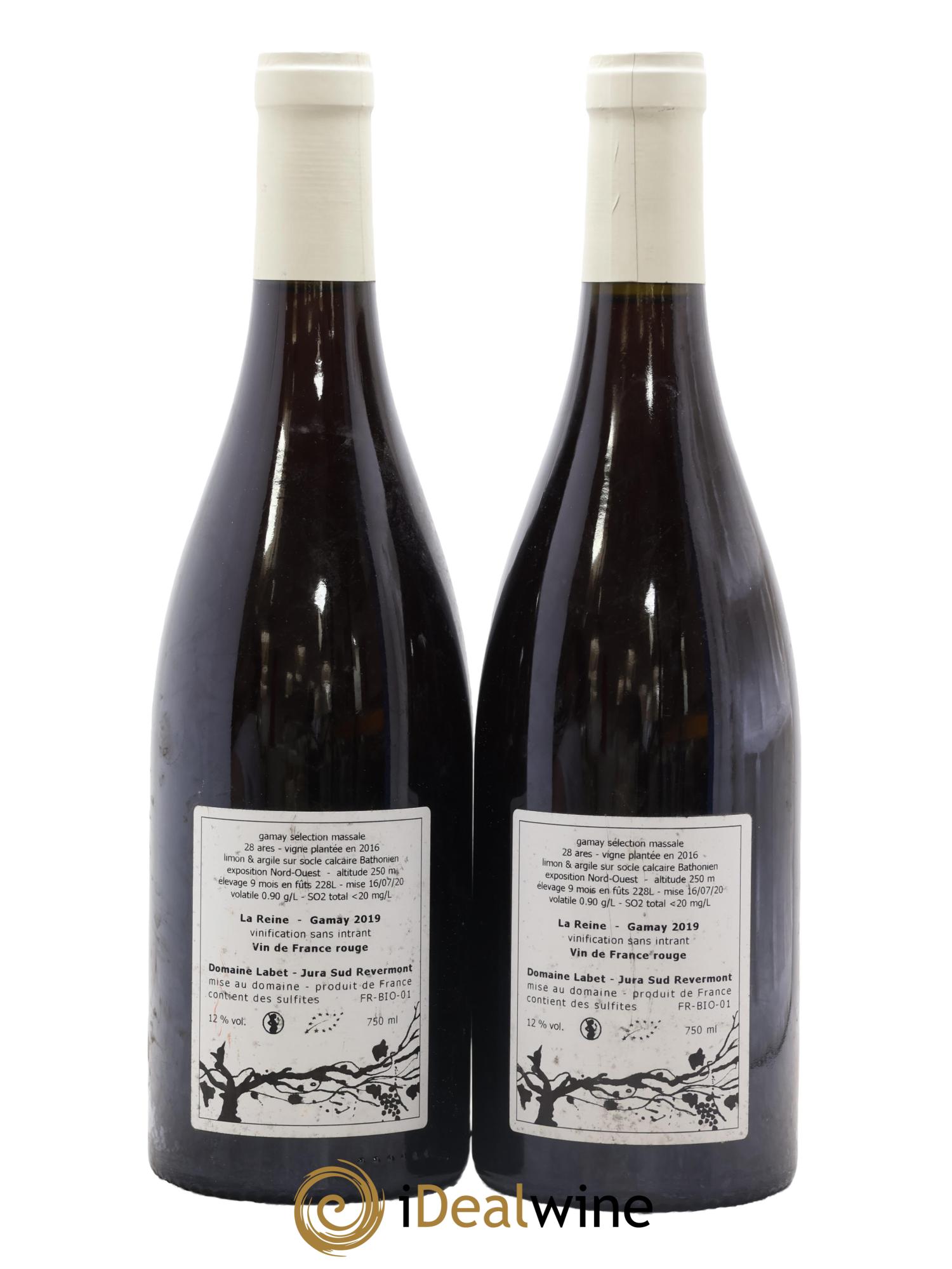 Vin de France Gamay La Reine Labet (Domaine) 2019 - Lot de 2 bouteilles - 1