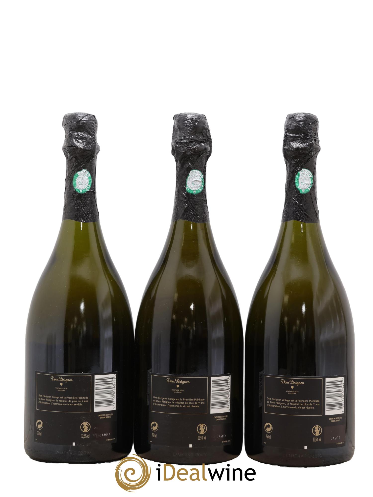 Brut Dom Pérignon 2010 - Posten von 3 Flaschen - 1
