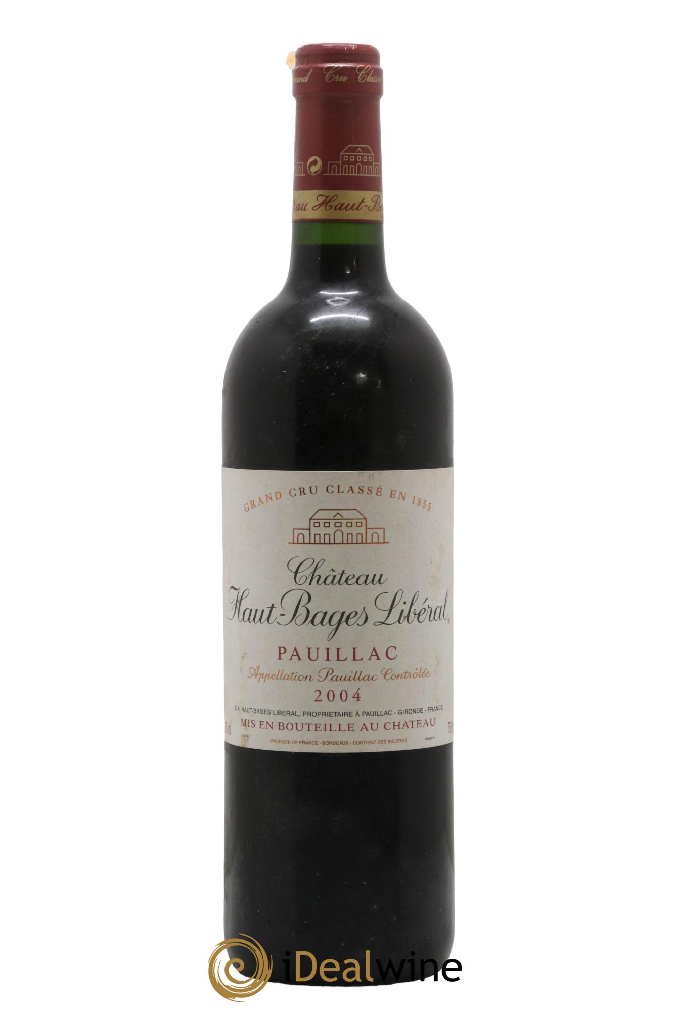 Château Haut Bages Libéral 5ème Grand Cru Classé 2004 - Lot de 1 bouteille - 0