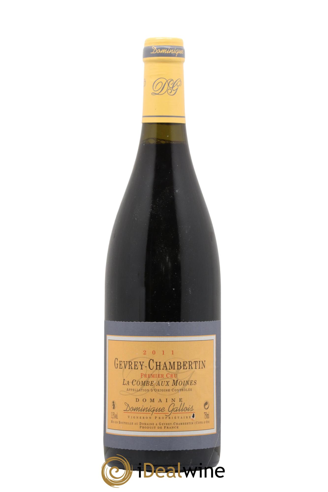 Gevrey-Chambertin 1er Cru La Combe aux Moines Domaine Dominique Gallois 2011 - Lot de 1 bouteille - 0