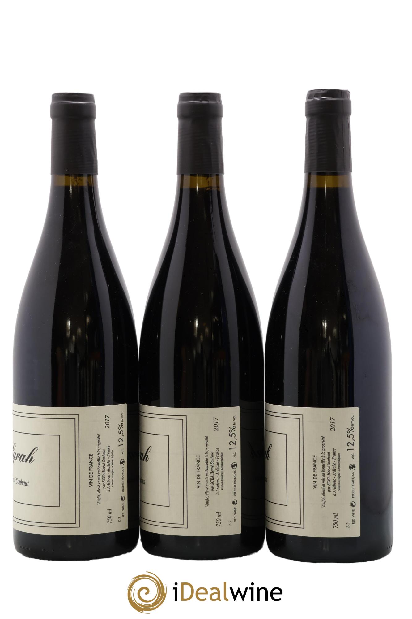 Vin de France Syrah Hervé Souhaut - Domaine Romaneaux-Destezet 2017 - Lot de 3 bouteilles - 1