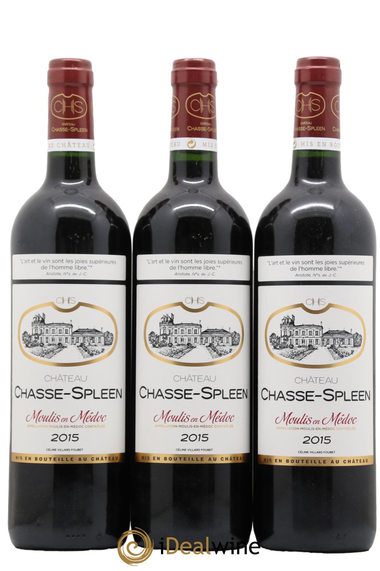 Château Chasse Spleen 2015 - Posten von 3 Flaschen - 0