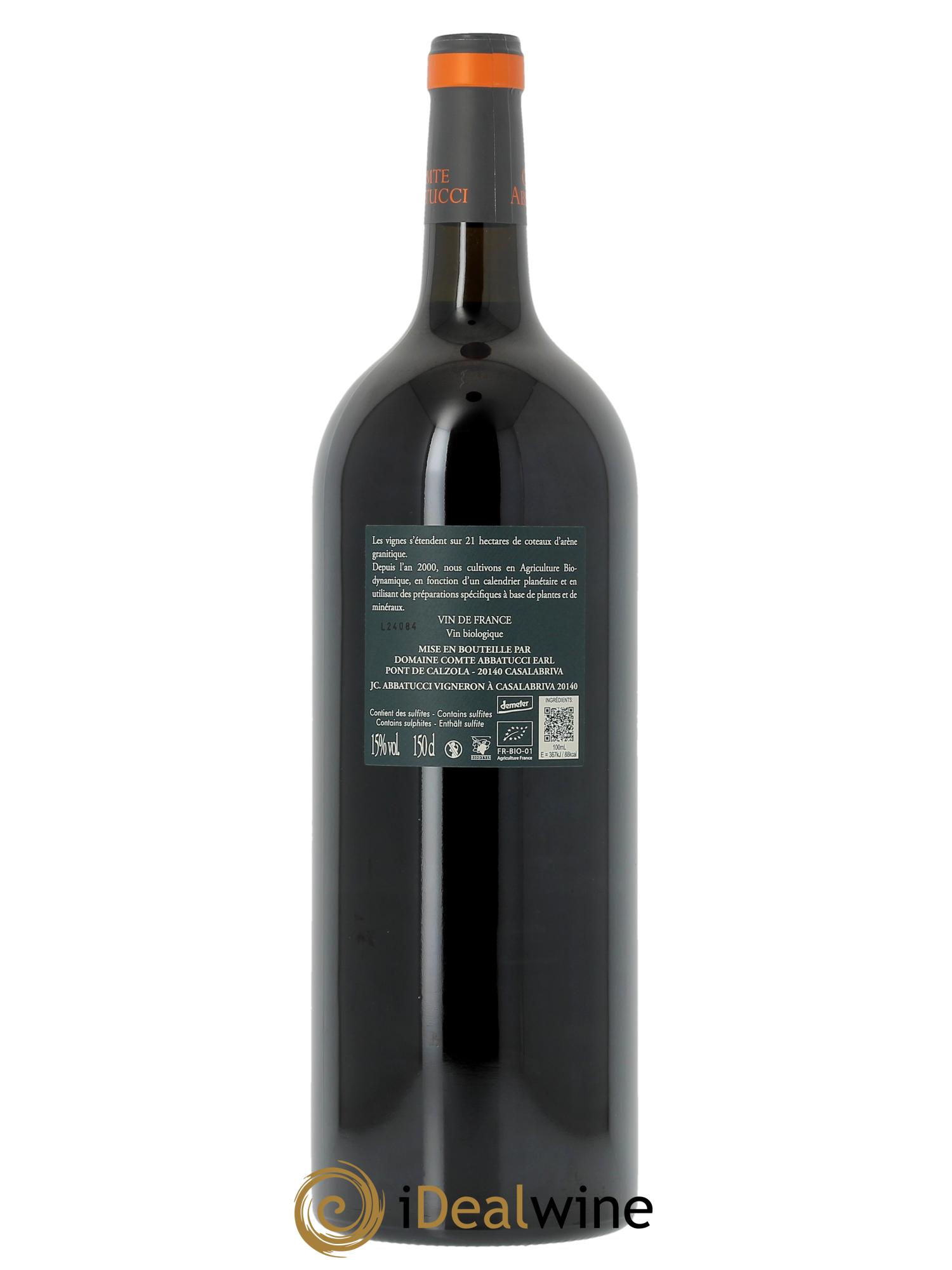 Vin de France Faustine Vieilles Vignes Comte Abbatucci (Domaine) 2024 - Lot de 1 magnum - 1