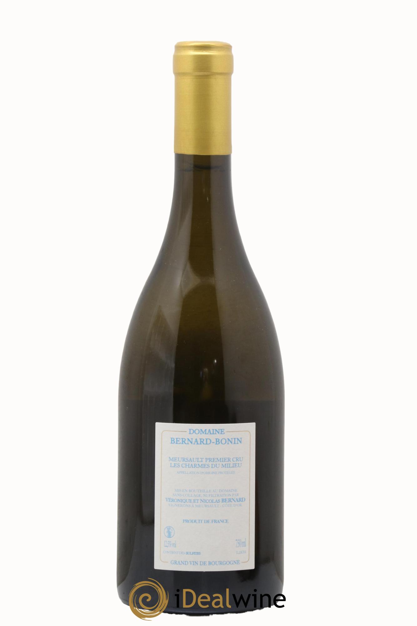 Meursault 1er Cru Charmes du Milieu Bernard Bonin 2022 - Lot de 1 bouteille - 1