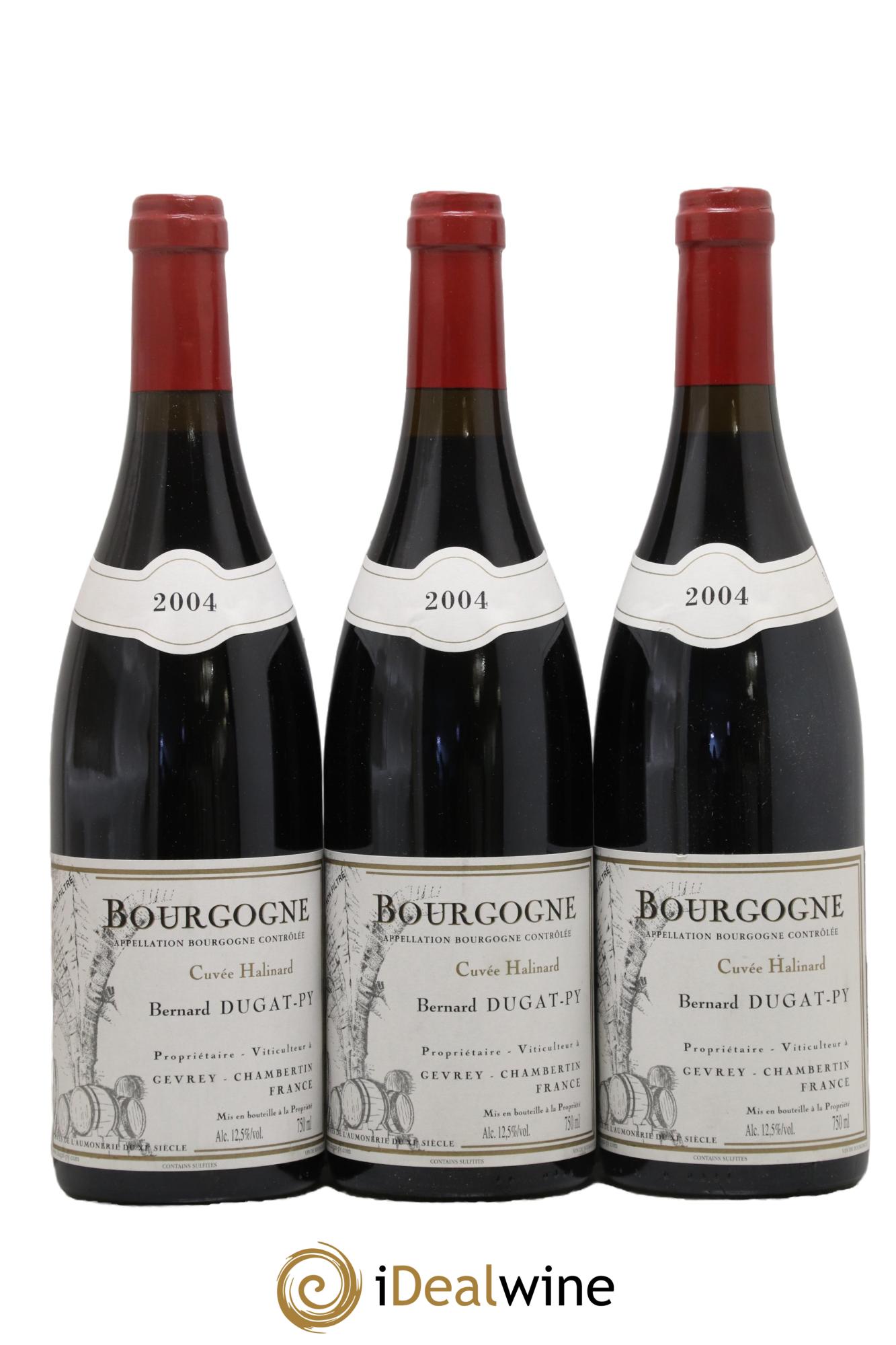 Bourgogne Cuvée Halinard Dugat-Py 2004 - Lot de 3 bouteilles - 0