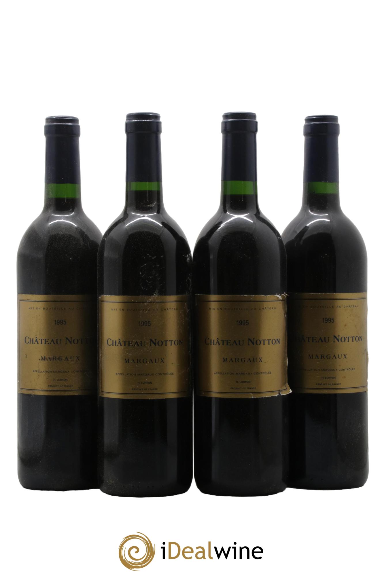 Château Notton 1995 - Lot de 4 bouteilles - 0