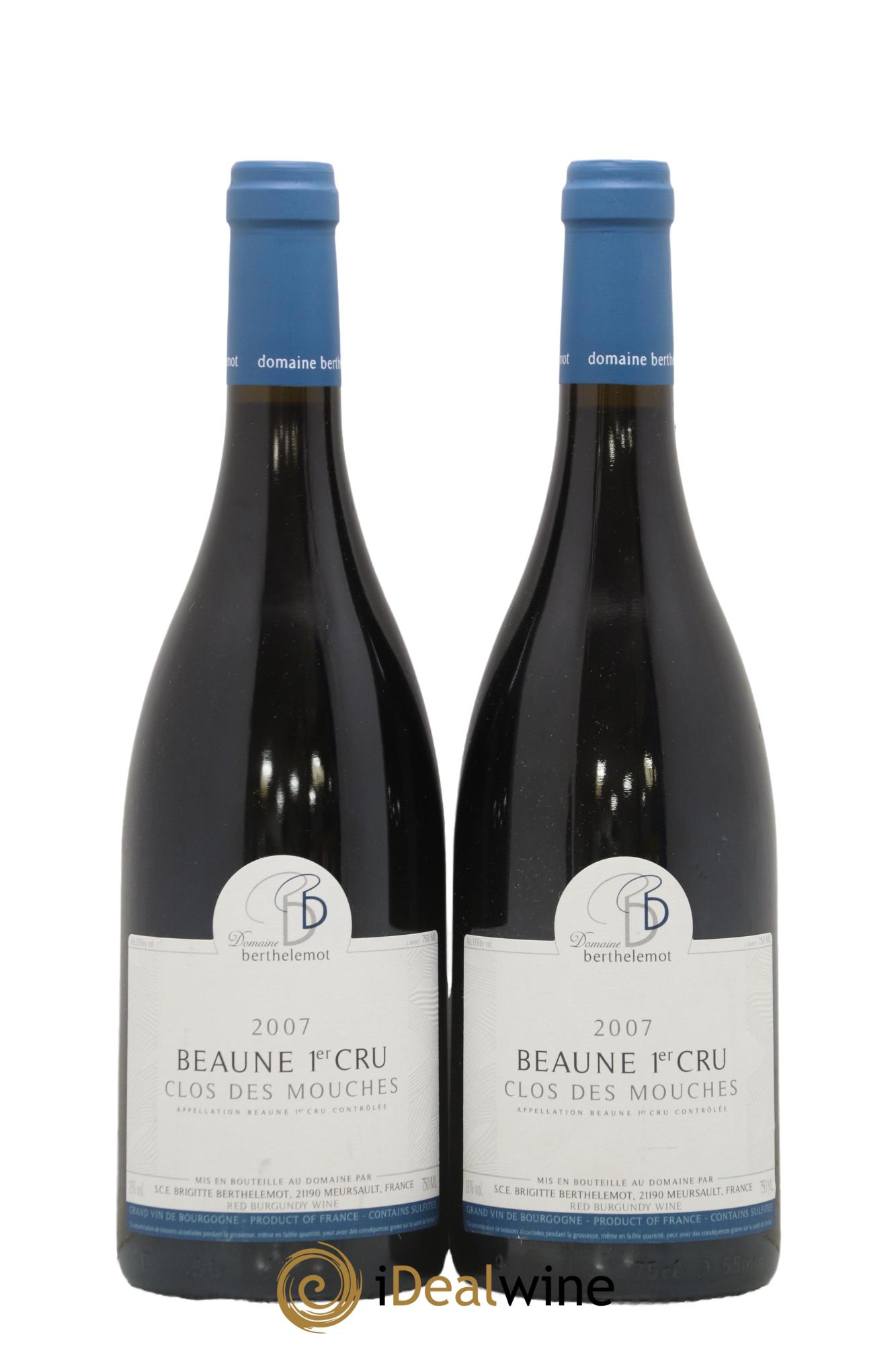 Beaune 1er Cru Clos Des Mouches Berthelemot 2007 - Lot of 2 bottles - 0