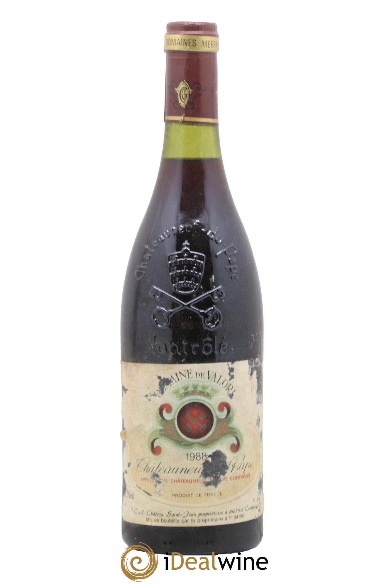 Châteauneuf-du-Pape Domaine De Valori 1988 - Posten von 1 Flasche - 0