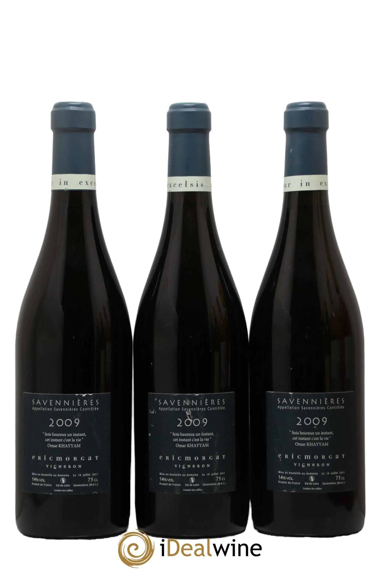 Savennières L'Enclos Eric Morgat 2009 - Lot of 3 bottles - 1